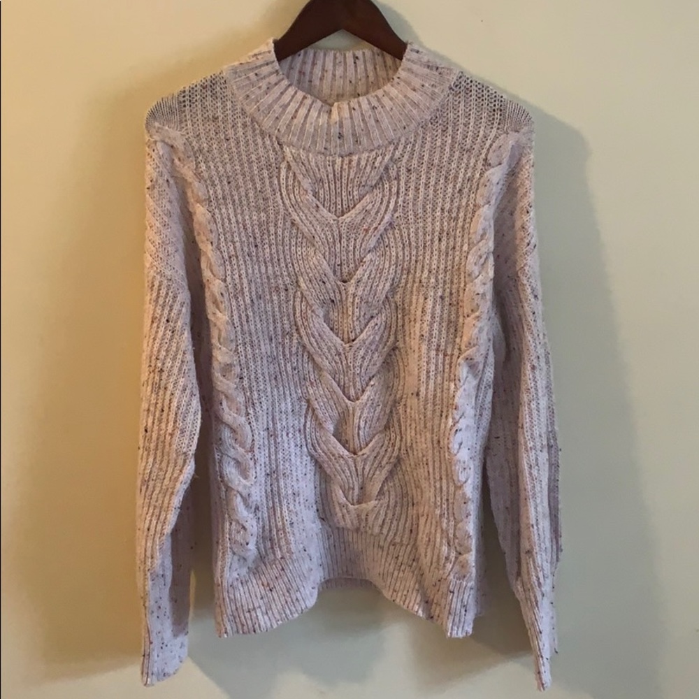 Scoop neck balloon sleeve sweater